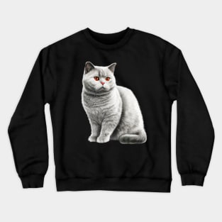 British Shorthair Cat, Love British Shorthair Cats Crewneck Sweatshirt